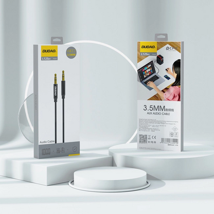 3.5mm Audio Cable - 3.5mm Dudao L12s, 1m, Black