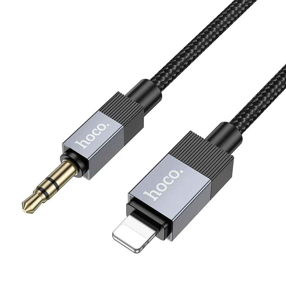 Аудио кабел Lightning - 3.5mm HOCO UPA32A, 1m, Черен
