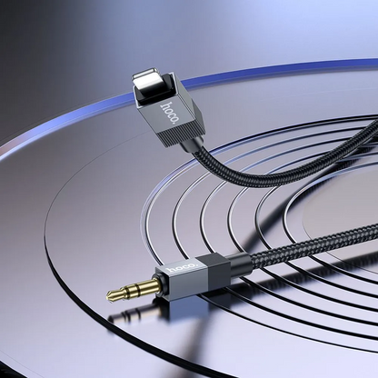 Аудио кабел Lightning - 3.5mm HOCO UPA32A, 1m, Черен