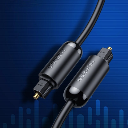 Оптичен аудио кабел UGREEN AV122, Toslink / SPDIF, 1.5m, Черен