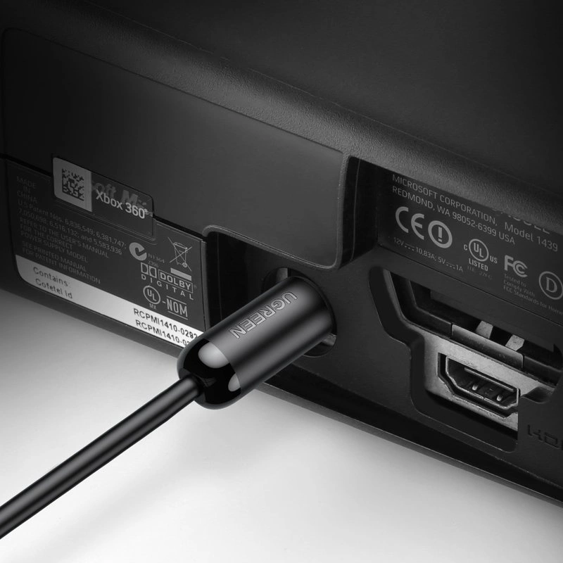 Оптичен аудио кабел UGREEN AV122, Toslink / SPDIF, 1.5m, Черен