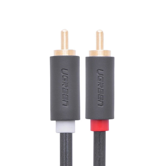 Аудио кабел UGREEN AV104, 2 x RCA - 2 x RCA, 2m, Черен