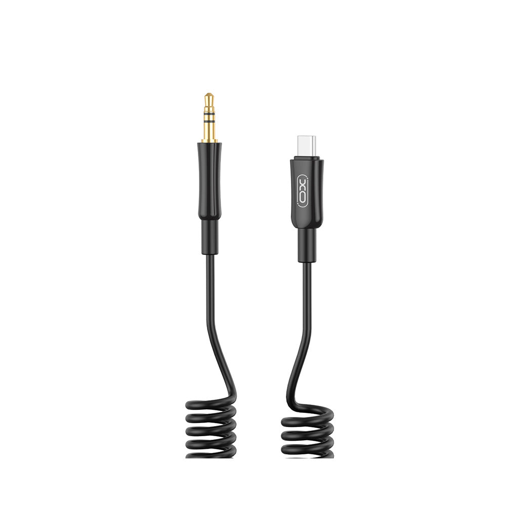 Аудиокабел USB-C - 3,5 мм XO Design NB-R255B, 1 м, черен 