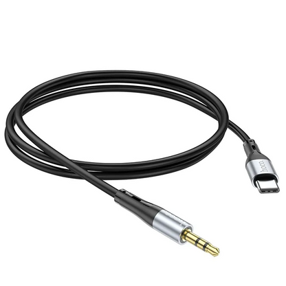 Аудио кабел USB-C - 3.5mm HOCO UPA22, 1m, Черен