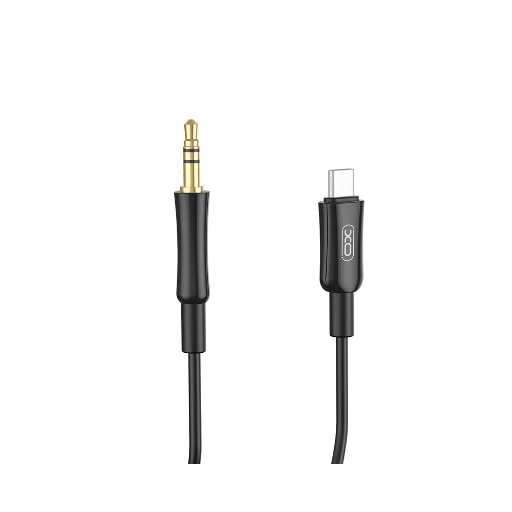 Аудиокабел USB-C - 3,5 мм XO Design NB-R255B, 1 м, черен 