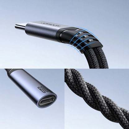 Аудио кабел USB-C - 3.5mm / USB-C Joyroom SY-C02, 0.14m, Черен