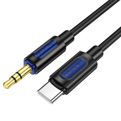 USB-C - 3,5 мм аудиокабел BL20, 1 м, черен 