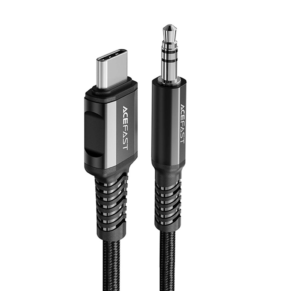 Аудио кабел USB-C - 3.5mm Acefast C1-08, 1.2m, Черен