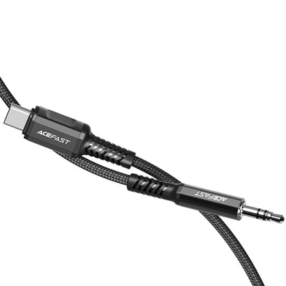 Аудио кабел USB-C - 3.5mm Acefast C1-08, 1.2m, Черен