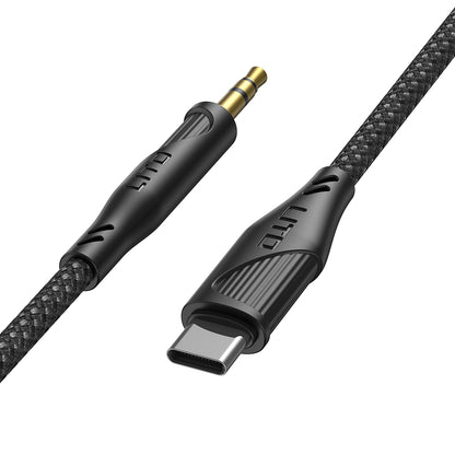 Аудио кабел USB-C - 3.5mm Lito LA02, 1m, Черен