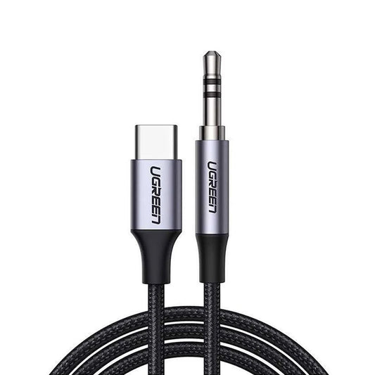 Аудио кабел USB-C - 3.5mm UGREEN CM450 (20192), 1м, Сив