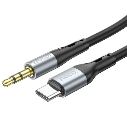 Аудио кабел USB-C - 3.5mm HOCO UPA22, 1m, Черен