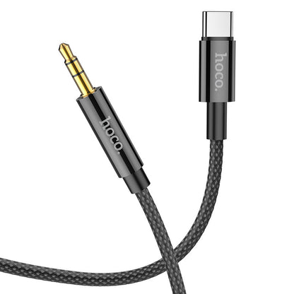 Аудио кабел USB-C - 3.5mm HOCO UPA19, 1m, Черен