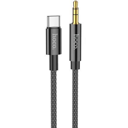 Аудио кабел USB-C - 3.5mm HOCO UPA19, 1m, Черен