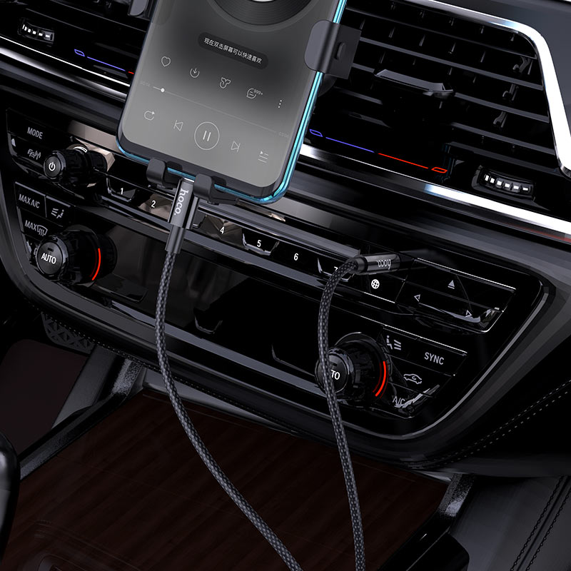 Аудио кабел USB-C - 3.5mm HOCO UPA19, 1m, Черен