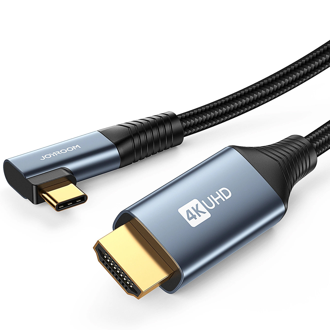 Аудио и видео кабел USB-C - HDMI Joyroom SY-20C1 Angled, 2m, Сив