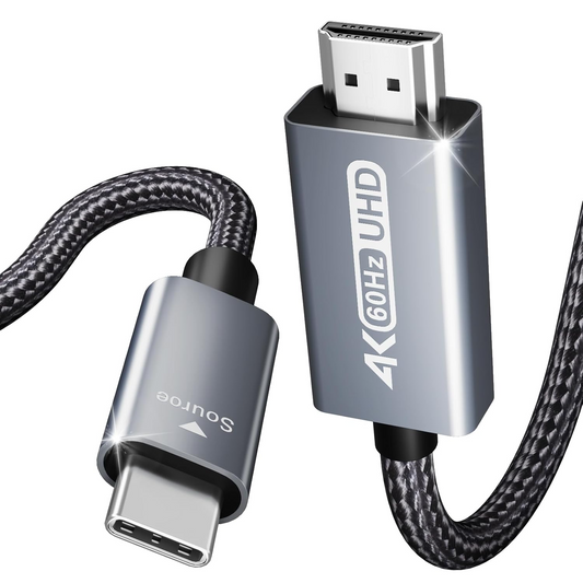 Аудио и видео кабел USB-C - HDMI Benfei, 0.9м, Сив