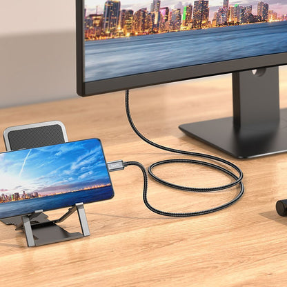 Аудио и видео кабел USB-C - HDMI HOCO UA27, 2m, Сив