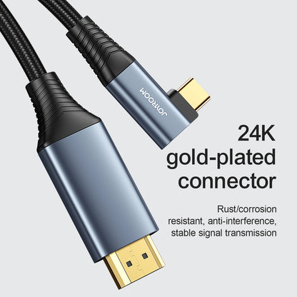 Аудио и видео кабел USB-C - HDMI Joyroom SY-20C1 Angled, 2m, Сив