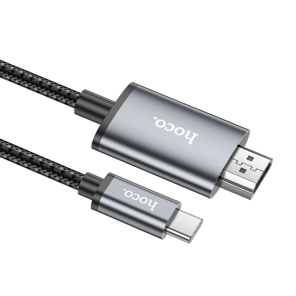 Аудио и видео кабел USB-C - HDMI HOCO UA27, 2m, Сив