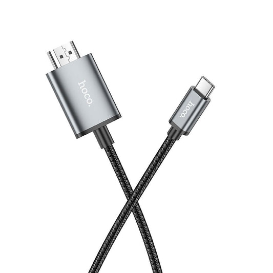 Аудио и видео кабел USB-C - HDMI HOCO UA27, 2m, Сив