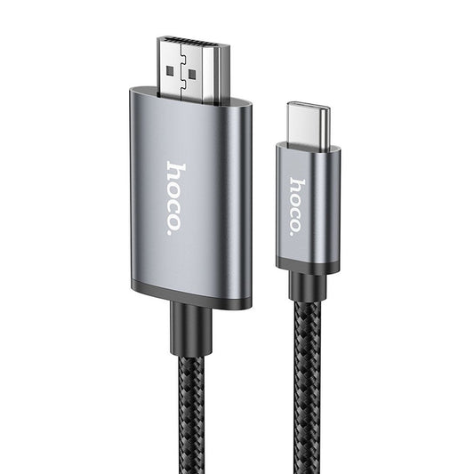 Аудио и видео кабел USB-C - HDMI HOCO UA27, 2m, Сив