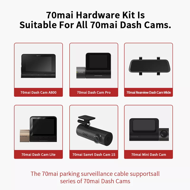 Комплект Hardwire 70mai Midrive UP02, microUSB, 3m