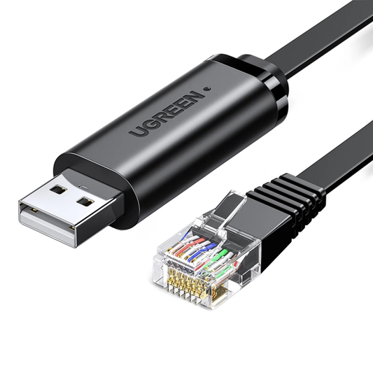 USB конзолен кабел UGREEN CM204, RJ45, 3m, Черен