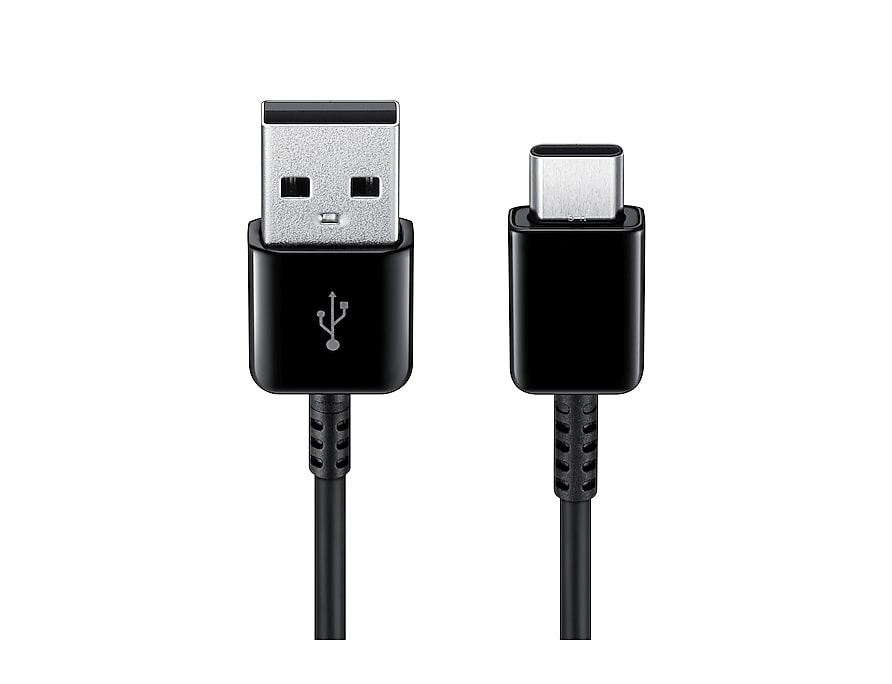 Кабел за пренос на данни и зареждане от USB-A към USB-C на Samsung, комплект 2, 25 W, 1,5 м, черен EP-DG930MBEGGWWW