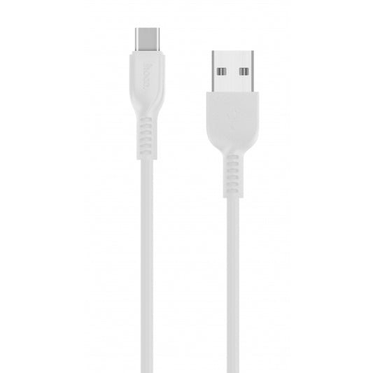 Кабел за пренос на данни и зареждане USB-A - USB-C HOCO Flash X20, 18W, 3 м, бял