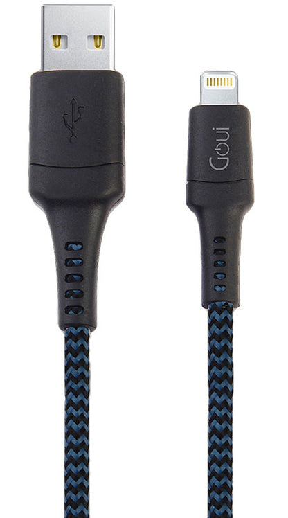 Кабел за данни и зареждане USB-A - Lightning Goui Tough, 18W, 1,5 м, син G-LC15-8PINBK