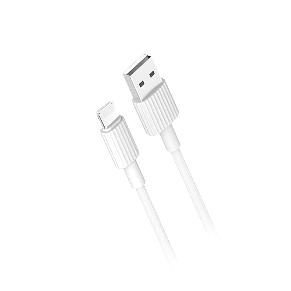 Кабел за данни и зареждане USB-A - Lightning XO Design NB156, 18W, 1m, Бял