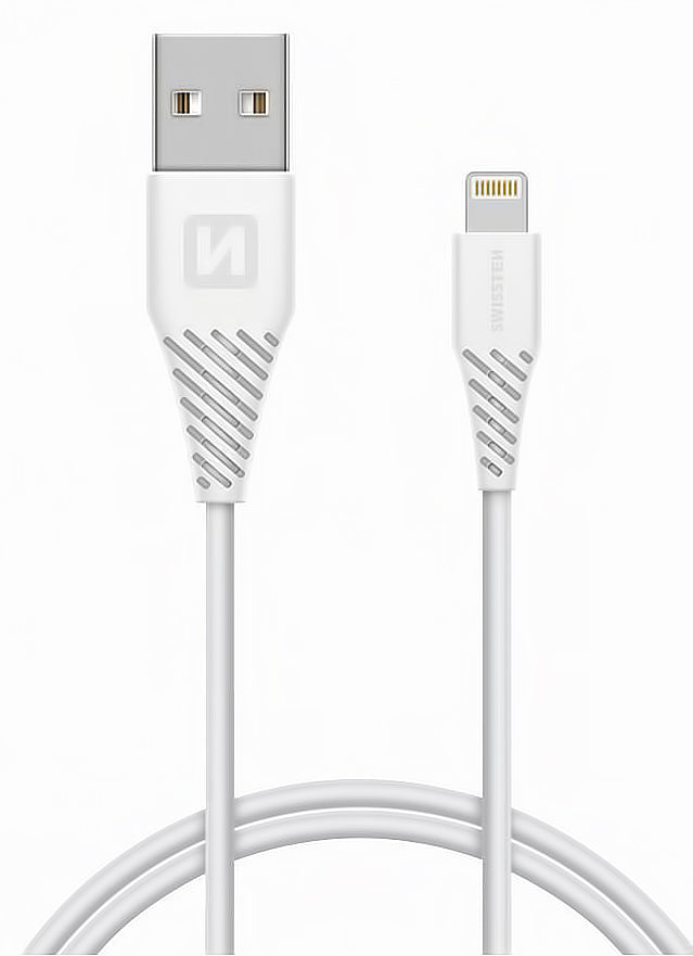 Кабел за данни и зареждане USB-A - Lightning Swissten, 18W, 1,2 м, бял 71526501