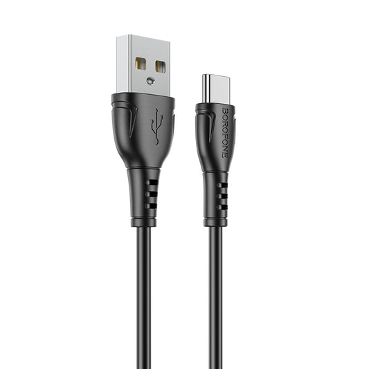 Кабел за данни и зареждане USB-A - USB-C Borofone BX51 Triumph MP BX51, 18W, 1m, черен