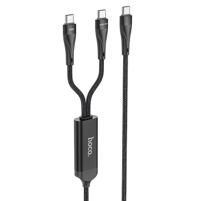 USB-C кабел за данни и зареждане - USB-C HOCO U102 Super, 100W, 1,2 м, черен