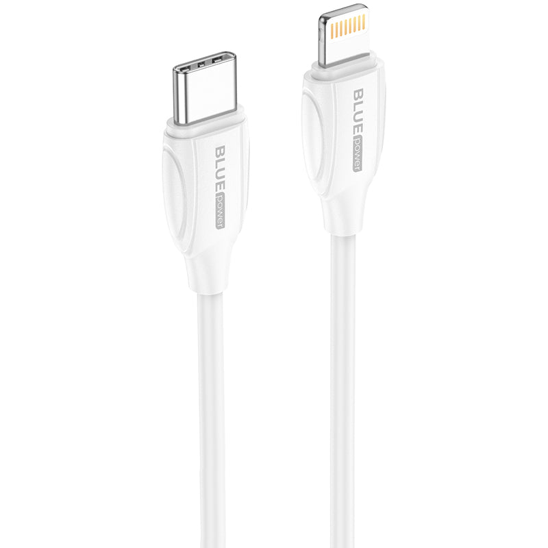 BLUE Power USB-C - Lightning кабел за данни и зареждане BLUE Power B2BX19, 18W, 2 м, бял