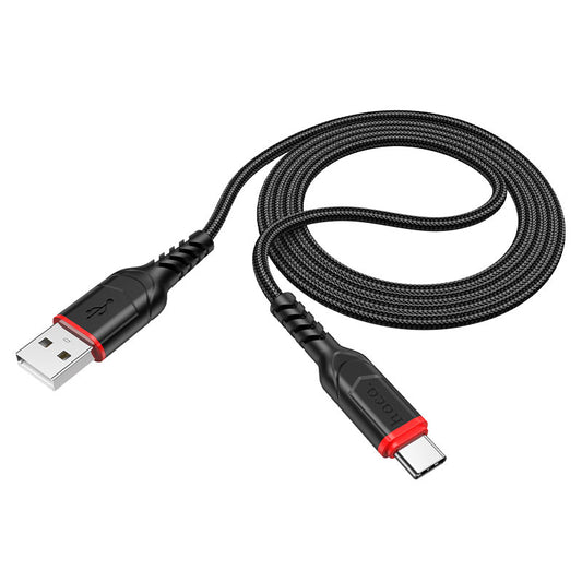 Кабел за данни и зареждане USB-A - USB-C HOCO X59 Victory, 18W, 1m, Черен