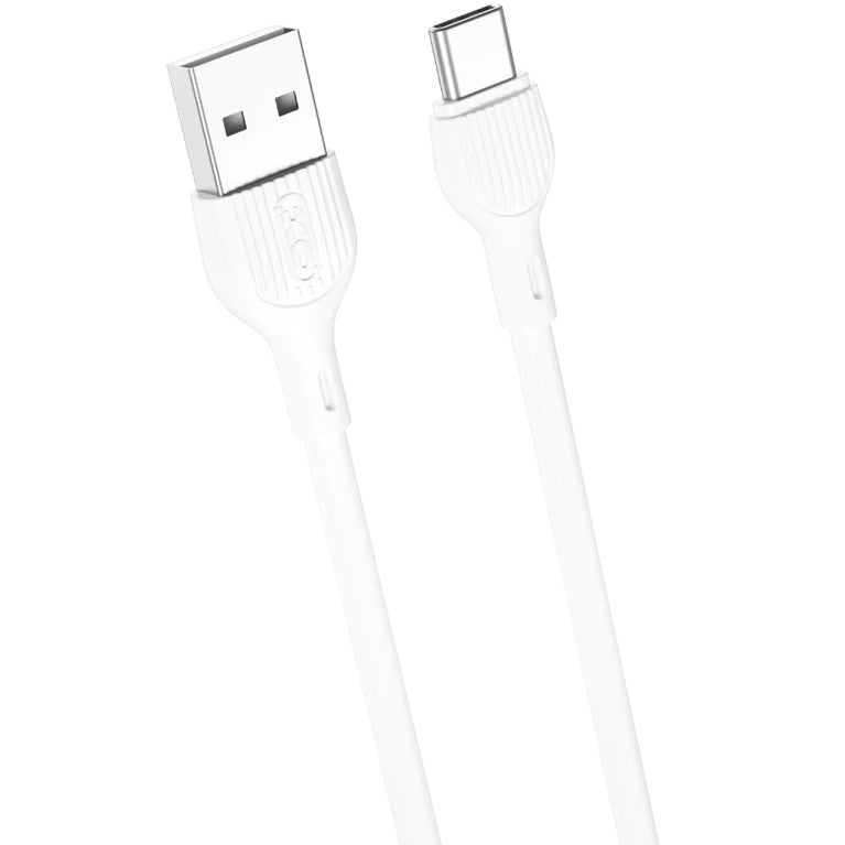 Кабел за данни и зареждане USB-A - USB-C XO Design NB200, 10W, 1m, Бял