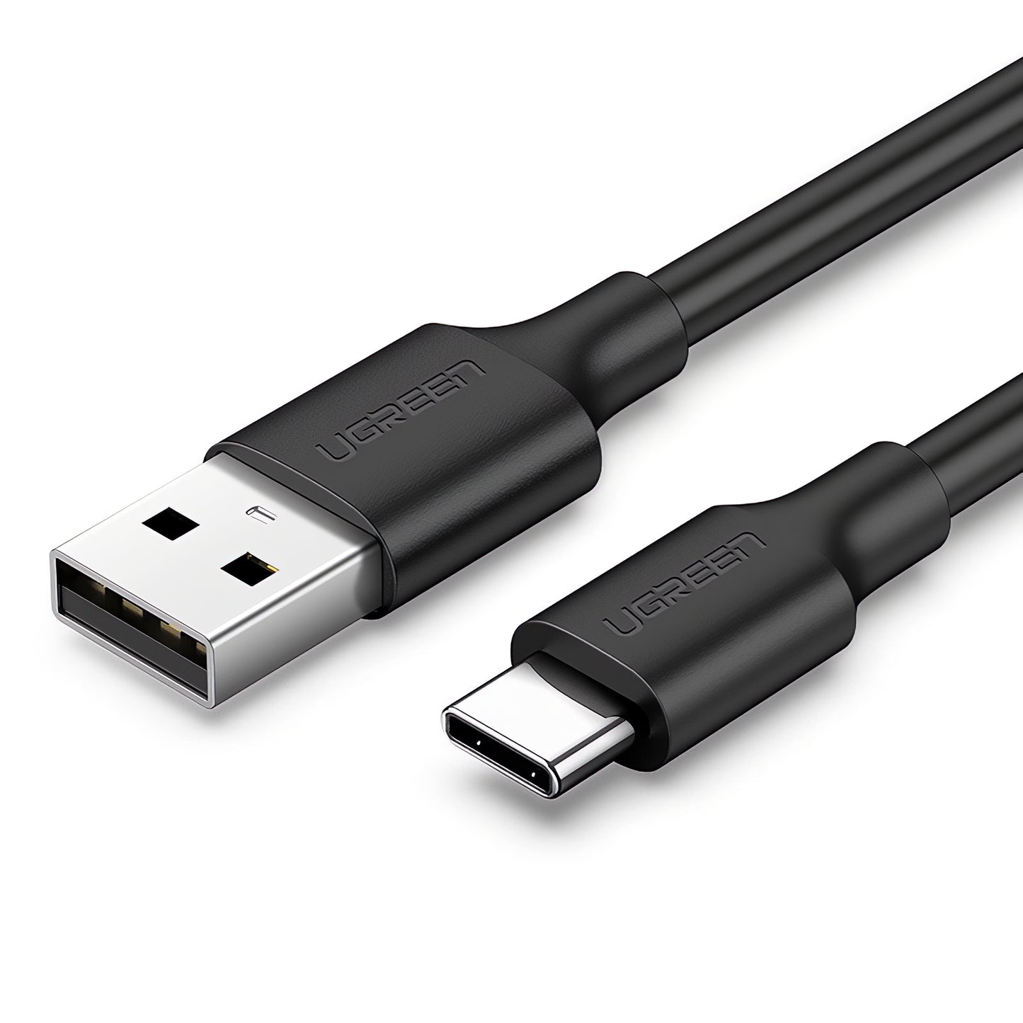 Кабел за данни и зареждане USB-A - USB-C UGREEN US287, 18W, 2m, Черен