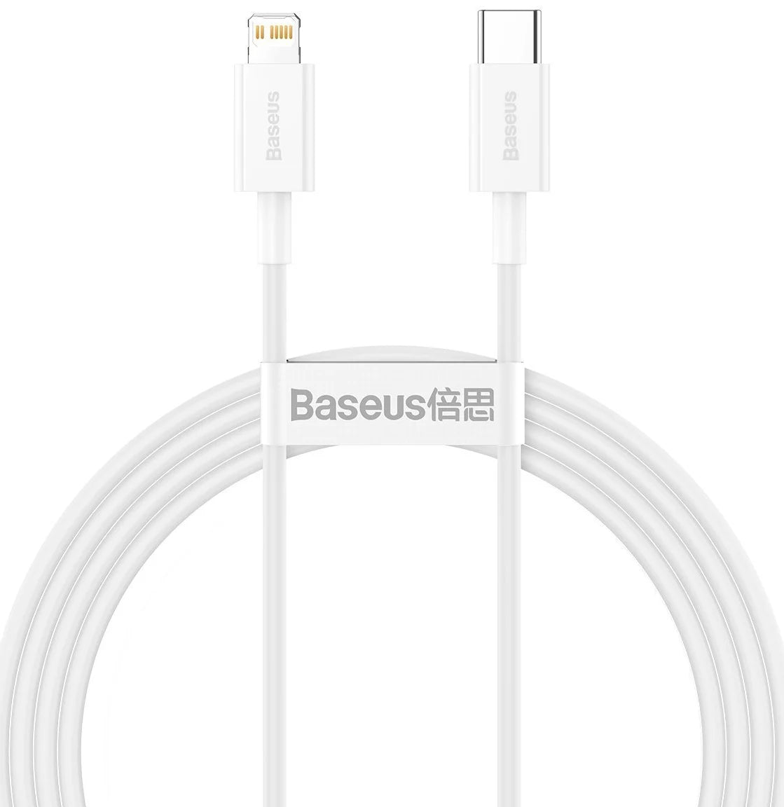 Кабел за пренос на данни и зареждане USB-C - Lightning Baseus Superior Series, 20W, 1,5 м, бял CATLYS-B02 