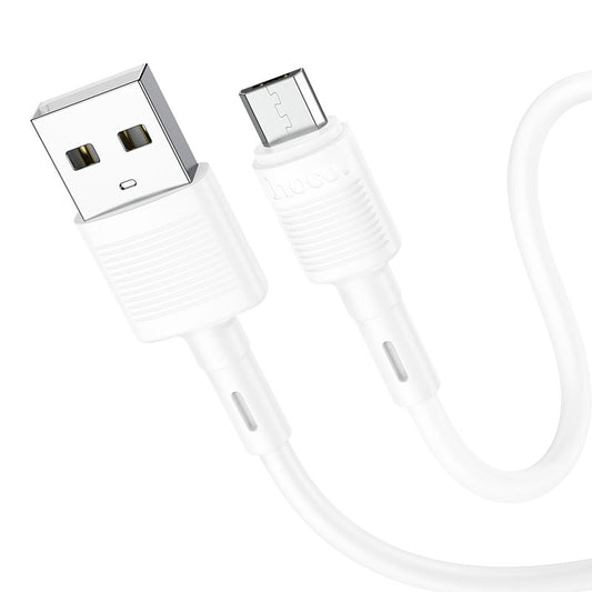 Кабел за данни и зареждане USB-A - microUSB HOCO X83 Victory, 18W, 1m, Бял