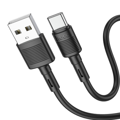 Кабел за данни и зареждане USB-A - USB-C HOCO X83 Victory, 20W, 1m, Черен