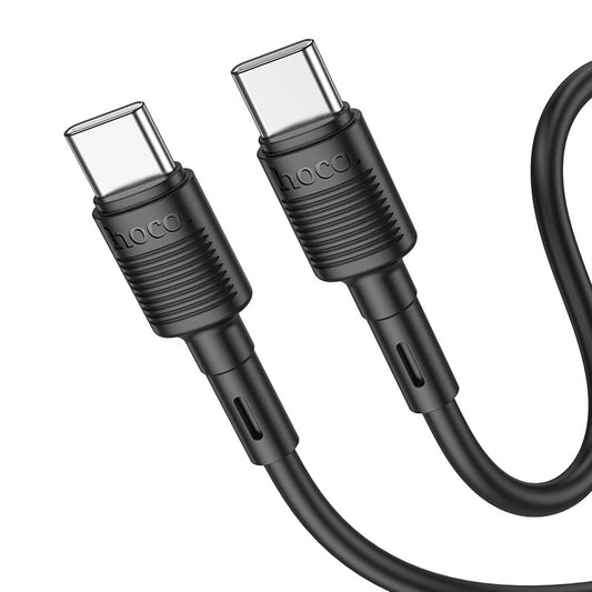 USB-C кабел за данни и зареждане - USB-C HOCO X83 Victory USB-C, 60W, 1m, черен