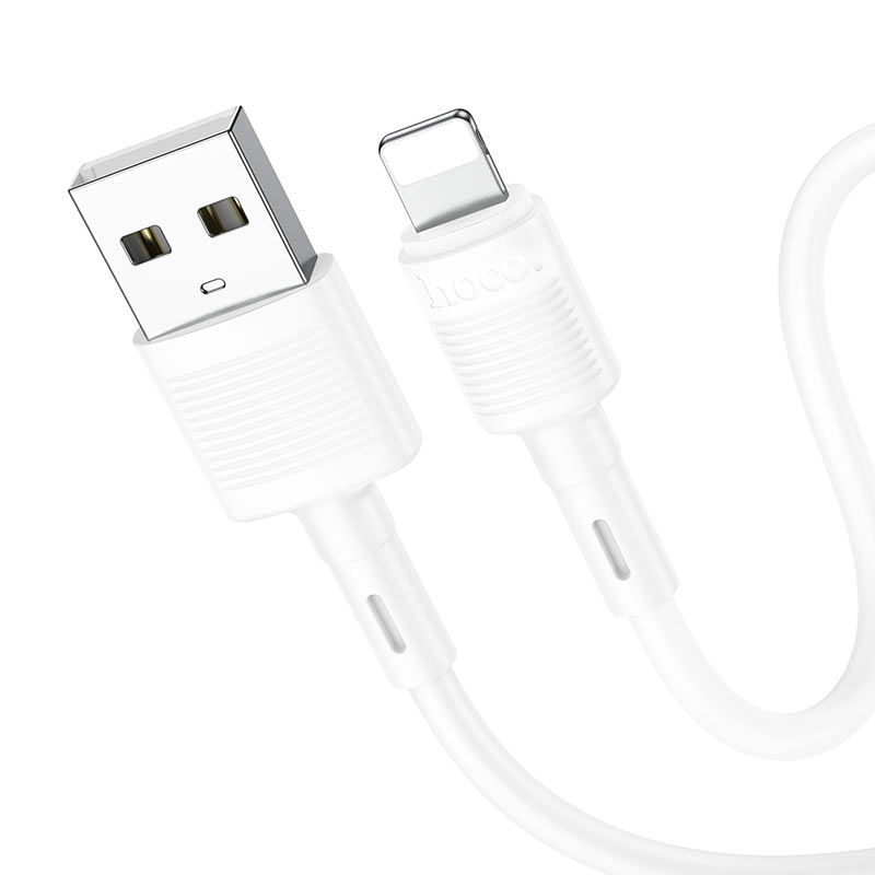 Кабел за данни и зареждане USB-A - Lightning HOCO X83 Victory, 18W, 1m, Бял