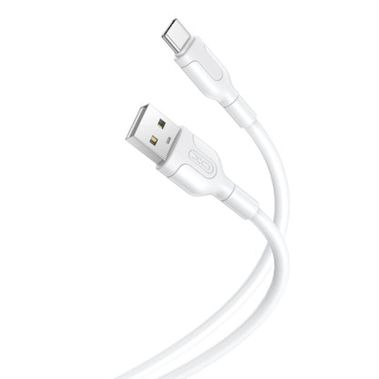 Кабел за данни и зареждане USB-A - USB-C XO Design NB212, 18W, 1m, Бял