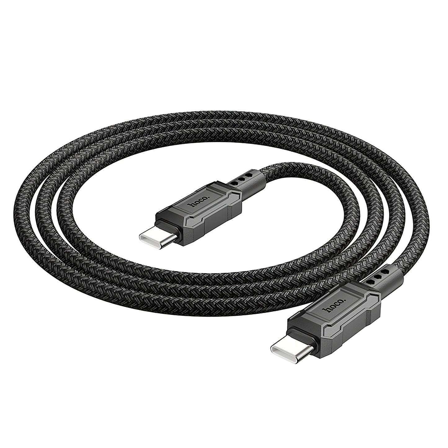 USB-C кабел за данни и зареждане - USB-C HOCO Leader X94, 60W, 1m, черен 