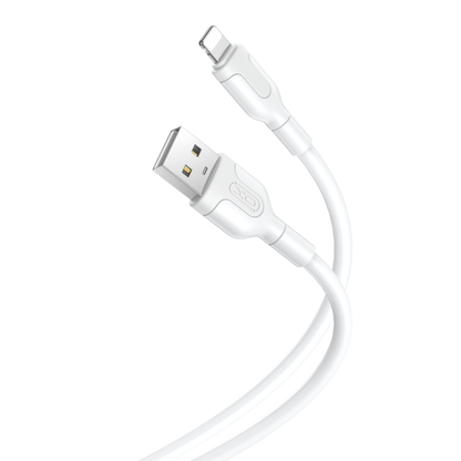 Кабел за данни и зареждане USB-A - Lightning XO Design NB212, 18W, 1m, Бял