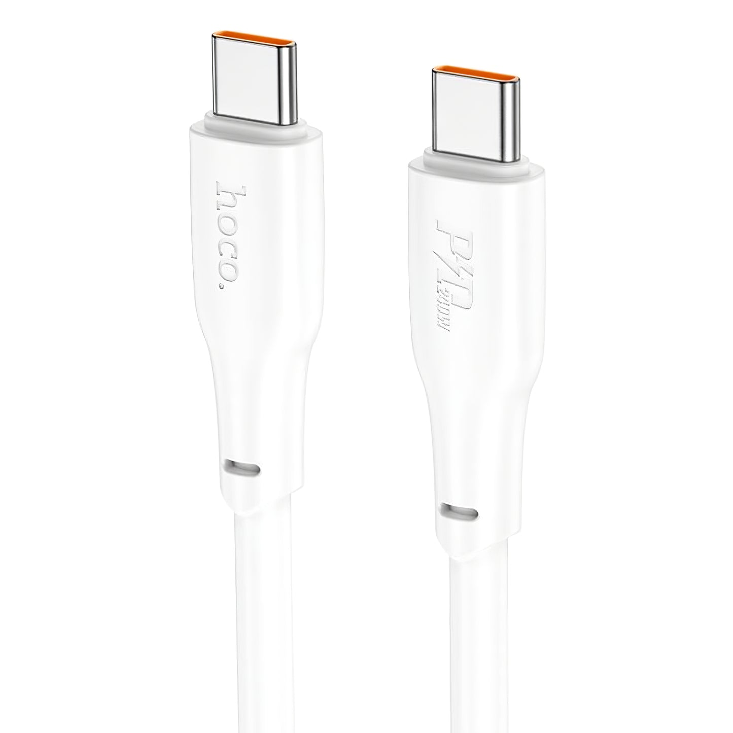 USB-C кабел за данни и зареждане - USB-C HOCO X93 USB-C, 240W, 1m, бял