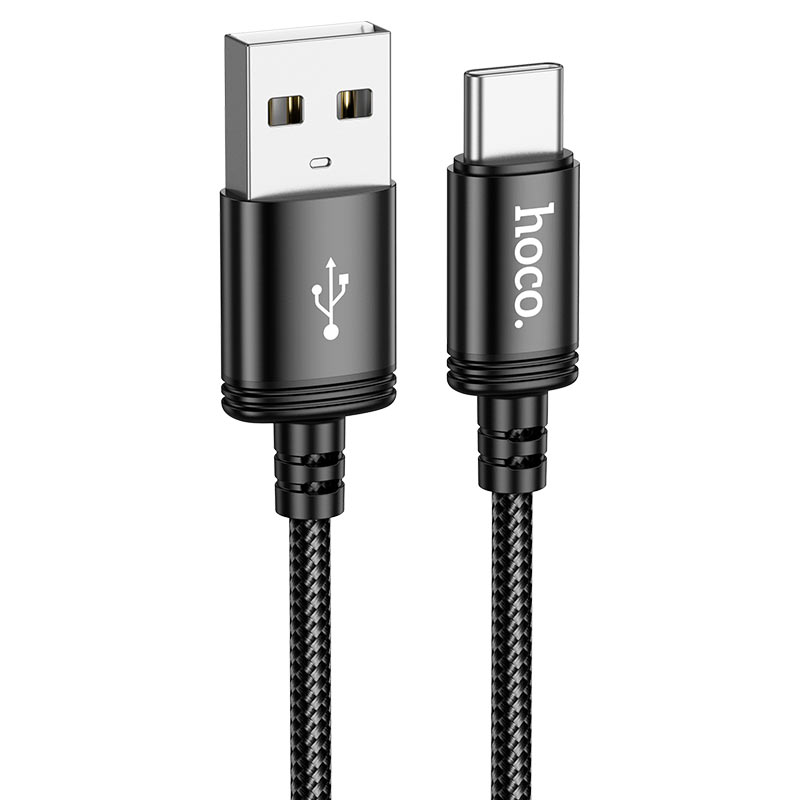 Кабел за данни и зареждане USB-A - USB-C HOCO X91, 18W, 3m, Черен