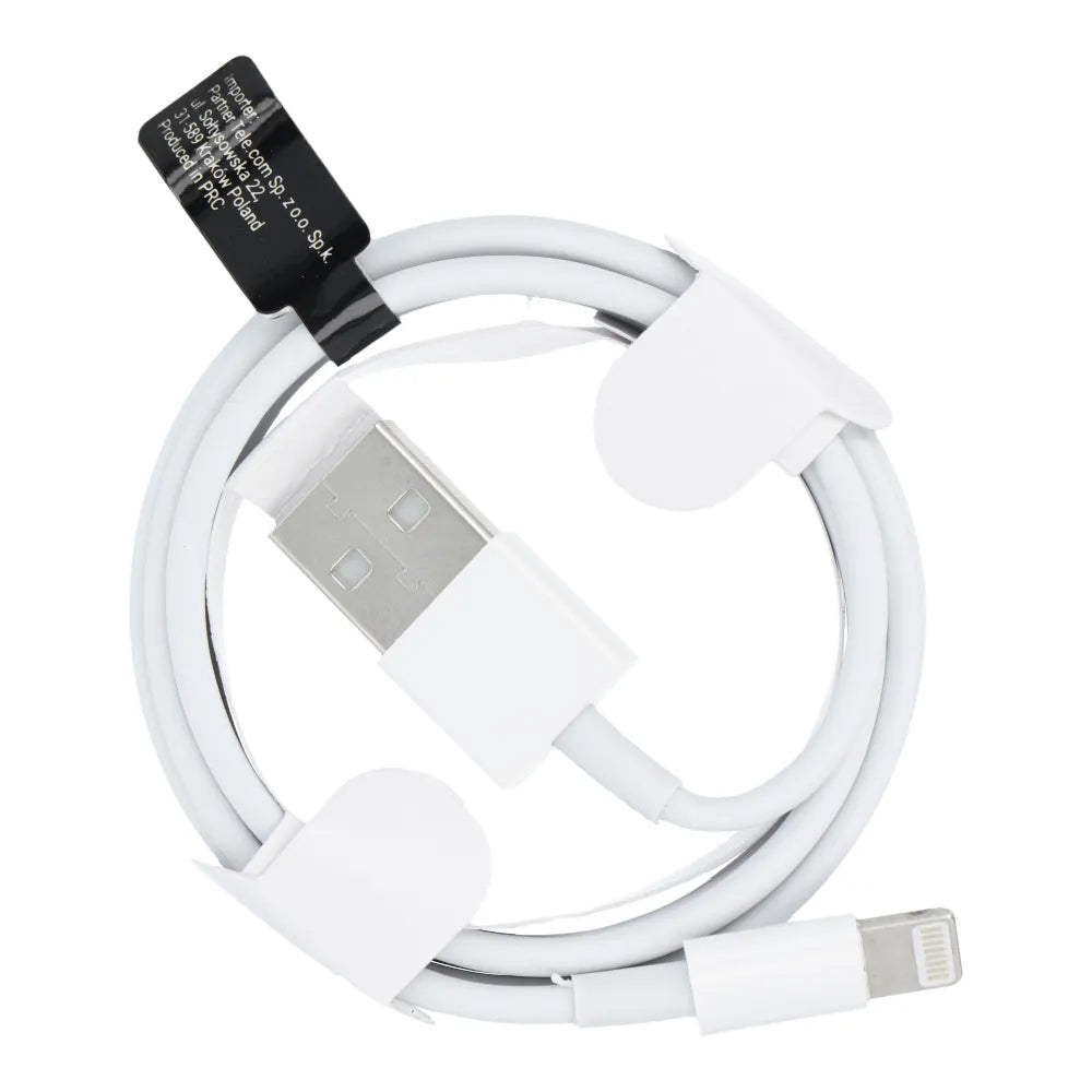 Кабел за данни и зареждане USB-A - Lightning OEM HD5, 18W, 1 м, бял